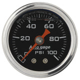 AutoMeter AutoGage 1.5in Liquid Filled Mechanical 0-100 PSI Fuel Pressure Gauge (2174)