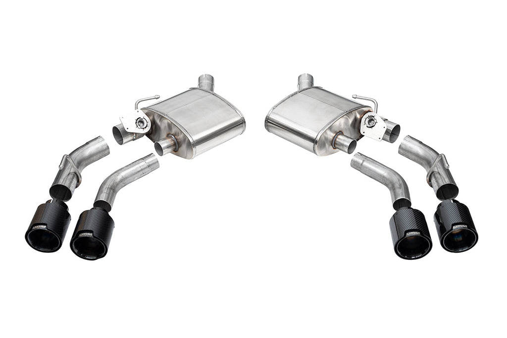 Corsa Performance 2.75 Inch Axle-Back Exhaust with Dual Mode NPP; Dual Rear Exit with Twin 4.5 Inch Carbon Fiber Black Tips 16-24 Chevrolet Camaro SS/16-24 Chevrolet Camaro ZL1 (21789CFBLK)