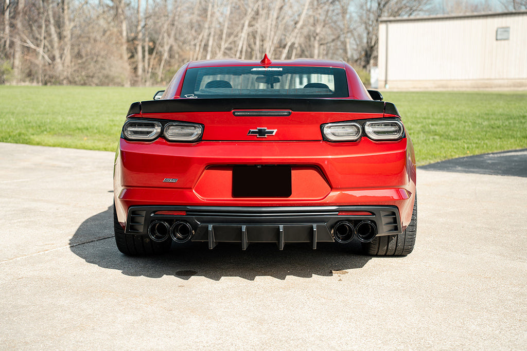 Corsa Performance 2.75 Inch Axle-Back Exhaust with Dual Mode NPP; Dual Rear Exit with Twin 4.5 Inch Carbon Fiber Black Tips 16-24 Chevrolet Camaro SS/16-24 Chevrolet Camaro ZL1 (21789CFBLK)