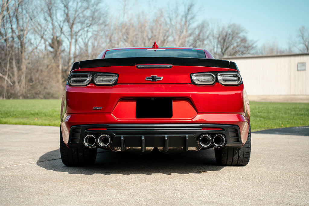 Corsa Performance Quad 4.5 Inch Carbon Fiber Polished Tip Kit 16-24 Chevrolet Camaro SS/16-24 Chevrolet Camaro ZL1 (21835CF)