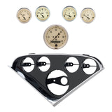 AutoMeter Antique Beige Direct Fit Dash Kit 55-56 Chevrolet (1 x 3-3/8in. / 4 x 2-1/16in.) (2207-02)