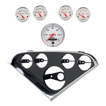 Load image into Gallery viewer, AutoMeter Arctic White Direct Fit Dash Kit 55-56 Chevrolet (1 x 3-3/8in. / 4 x 2-1/16in.) (2207-03)