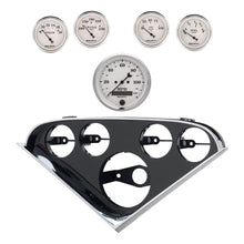 Load image into Gallery viewer, AutoMeter Old Tyme White Direct Fit Dash Kit 55-56 Chevrolet (1 x 3-3/8in. / 4 x 2-1/16in.) (2207-08)