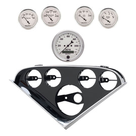 AutoMeter Old Tyme White Direct Fit Dash Kit 55-56 Chevrolet (1 x 3-3/8in. / 4 x 2-1/16in.) (2207-08)