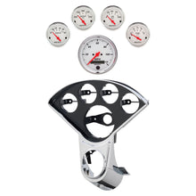 Load image into Gallery viewer, AutoMeter Arctic White Direct Fit Dash Kit 55-59 Chevy Truck (1 x 3-3/8in. / 4 x 2-1/16in.) (2208-03)