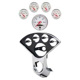 AutoMeter Arctic White Direct Fit Dash Kit 55-59 Chevy Truck (1 x 3-3/8in. / 4 x 2-1/16in.) (2208-03)