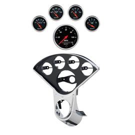 AutoMeter Designer Black Direct Fit Dash Kit 55-59 Chevy Truck (1 x 3-3/8in. / 4 x 2-1/16in.) (2208-06)