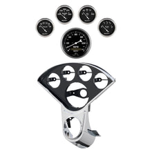 Load image into Gallery viewer, AutoMeter Old Tyme Black Direct Fit Dash Kit 55-59 Chevy Truck (1 x 3-3/8in. / 4 x 2-1/16in.) (2208-07)