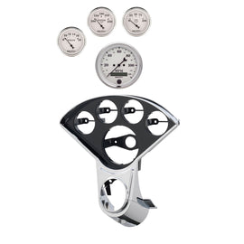 AutoMeter Old Tyme White Direct Fit Dash Kit 55-59 Chevy Truck (1 x 3-3/8in. / 4 x 2-1/16in.) (2208-08)