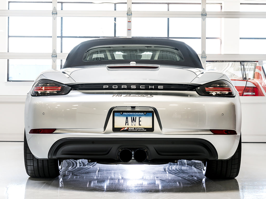 AWE Tuning Porsche 718 Boxster / Cayman SwitchPath Exhaust (PSE Only) - Diamond Black Tips (3025-33020)