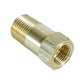 AutoMeter Adapter Fitting 1/2 NPT Brass Male Extension for Mechanical Gauge (2270)