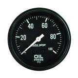 AutoMeter AutoGage 2-5/8in Mechanical Black 0-100 PSI Oil Pressure Gauge (2312)