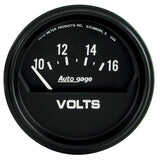 AutoMeter AutoGage 2-5/8in 16V Electrical Voltmeter - Black (2319)