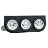 AutoMeter AutoGage Analog Console Oil/Water Temp/Volt 2in Gauges White Dial - Black Bezel (2324)