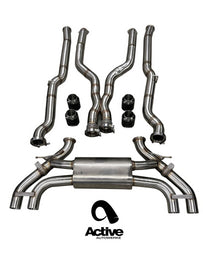 Active AutoWerke G90 Signature Catback Exhaust System w Black Tips (11-141B)