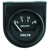 AutoMeter AutoGage 2in Voltmeter 10-16V Auto Gauge - Black (2362)