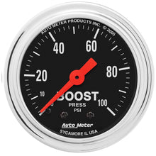 Load image into Gallery viewer, AutoMeter Gauge Boost 2-1/16in. 100 PSI Mechanical Traditional Chrome (2406)