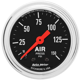 AutoMeter Gauge Air Pressure 2-1/16in. 150 PSI Mechanical Traditional Chrome (2420)