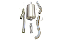 Corsa Performance 3.0 Inch Cat-Back Sport Single Side Exit Exhaust 4.0 Inch Slash Cut Polished Tip 02-06 GMC Sierra Denali 1500 Extended Cab/Standard Bed 6.0L V8 143.5 Inch WB Stainless Steel dB by (24224)