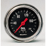 AutoMeter Traditional Chrome 2-1/16in 200 PSI Mechanical Oil Pressure Gauge (2422)