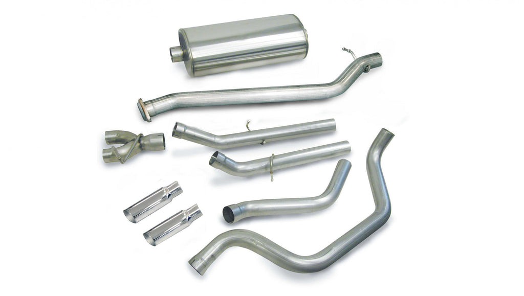 Corsa Performance 3.0 Inch Cat-Back Sport Dual Rear Exit Exhaust 4.0 Inch Slash Cut Polished Tips 99-06 Silverado/Sierra 1500 Crew Cab/Short Bed/Extended Cab/Standard Bed 4.8L/5.3L V8 143.5 Inch WB Stainless Steel dB by (24273)