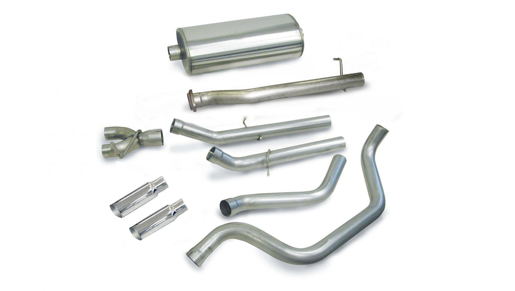 Corsa Performance 3.0 Inch Cat-Back Sport Dual Rear Exit Exhaust 4.0 Inch Slash Cut Polished Tips 99-06 Silverado/Sierra 1500 Regular Cab/Long Bed/Extended Cab/Short Bed 4.8L/5.3L V8 133.0 Inch WB Stainless Steel dB by (24275)