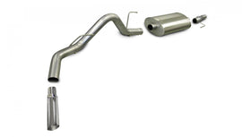 Corsa Performance 3.0 Inch Cat-Back Sport Single Side Exit Exhaust 4.0 Inch Slash Cut Polished Tip 05-08 Ford F150 SuperCrew/5.5 Foot Bed 4.6L/5.4L V8 Stainless Steel dB by (24300)