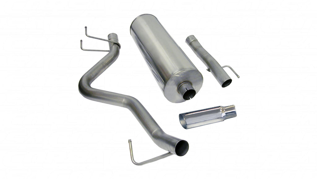 Corsa Performance 3.0 Inch Cat-Back Sport Single Side Exit Exhaust 4.0 Inch Slash Cut Polished Tip 06-07 Dodge Ram 1500 Quad Cab/Short Bed 4.7L/5.7L V8 Stainless Steel dB by (24404)
