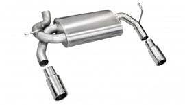 Corsa Performance 2.5 Inch Axle-Back Sport Dual Rear Exhaust Rolled 3.5 Inch Polished Tips Jeep Wrangler JK 07-11 3.8L V6/12-Present 3.6L V6 Stainless Steel dB Performance by (24412)