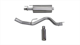 Corsa Performance 3.0 Inch Cat-Back Sport Single Side Exit Exhaust 4.0 Inch Slash Cut Polished Tip Ford F150 EcoBoost SuperCrew/SuperCab 3.5L/2.7L w/145/156.8/163.7 Inch WB Stainless Steel dB by (24836)