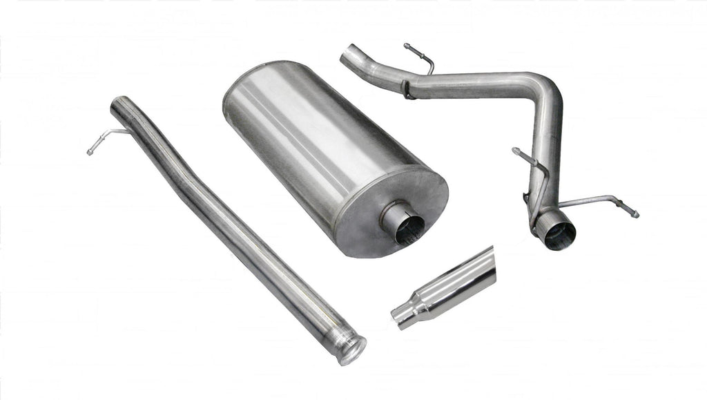 Corsa Performance 3.0 Inch Cat-Back Sport Single Side Exit Exhaust 4.0 Inch Slash Cut Polished Tip 09 Silverado/Sierra 1500 Crew Cab/Short Bed/Extended Cab/Standard Bed 4.8L/5.3L/6.0L V8 143.5 Inch WB Stainless Steel dB by (24904)