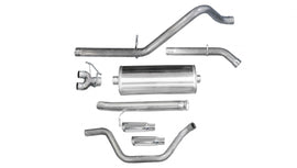 Corsa Performance 3.0 Inch Cat-Back Sport Dual Rear Exit Exhaust 4.0 Inch Slash Cut Polished Tips 09-13 Silverado/Sierra 1500 Regular Cab/Standard Bed 4.8L/5.3L V8 119 Inch WB Stainless Steel dB by (24921)