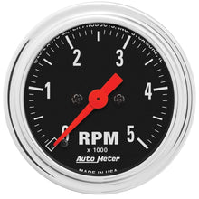 Load image into Gallery viewer, AutoMeter Traditional Chrome 2-1/16in 5K RPM In-Dash Mechanical Tachometer (2497)