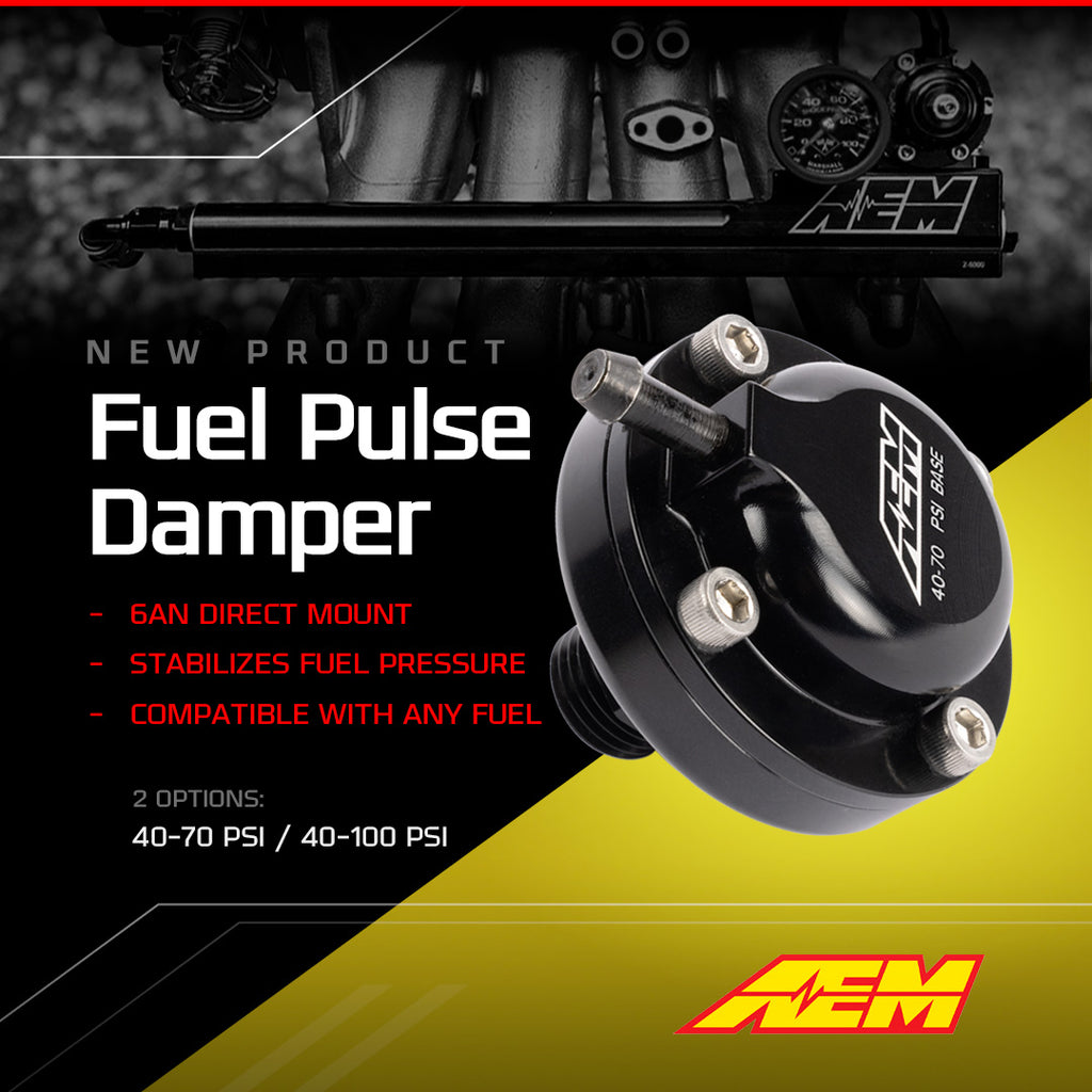 AEM Electronics AN6 ORB 40-70psi Fuel Pulse Damper (25-4002)