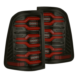 25 Ram 1500 LUXX-Series LED Tail Lights Black Red