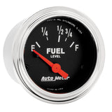 AutoMeter Traditional Chrome 52mm Short Sweep Electrical Fuel Level Gauge (2515)