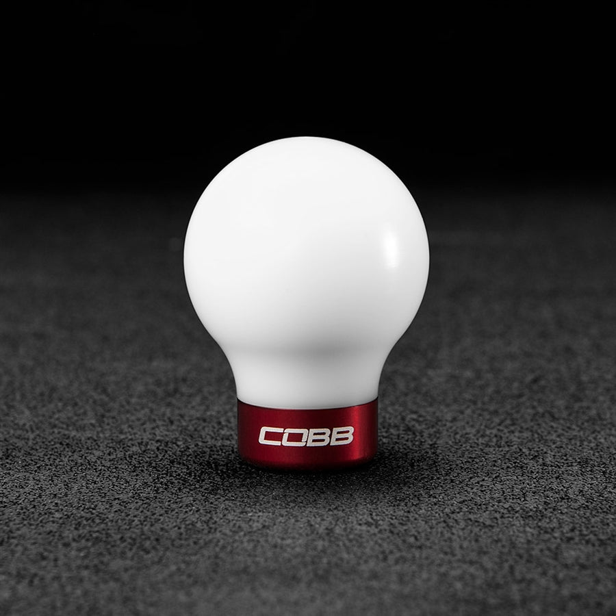 COBB Mitsubishi Knob - White Knob w/ Race Red (252350-W-RD)