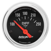 Load image into Gallery viewer, AutoMeter Traditional Chrome 2-1/16in 100-250 Deg F Electric Differential Temp Gauge (2534)