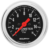 AutoMeter Traditional Chrome 2-1/16in 0-1600 Deg F Digital Stepper Motor Pyrometer (2554)