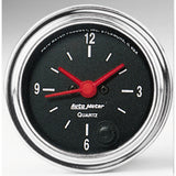 AutoMeter Traditional Chrome 2-1/16in 12HR Analog Clock Gauge (2585)