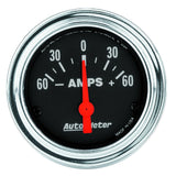 AutoMeter Traditional Chrome Electrical Ammeter 2 1/6in 60A Gauge (2586)