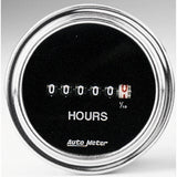 AutoMeter Traditional Chrome 52mm 100k Short Sweep Electronic Hourmeter (2587)