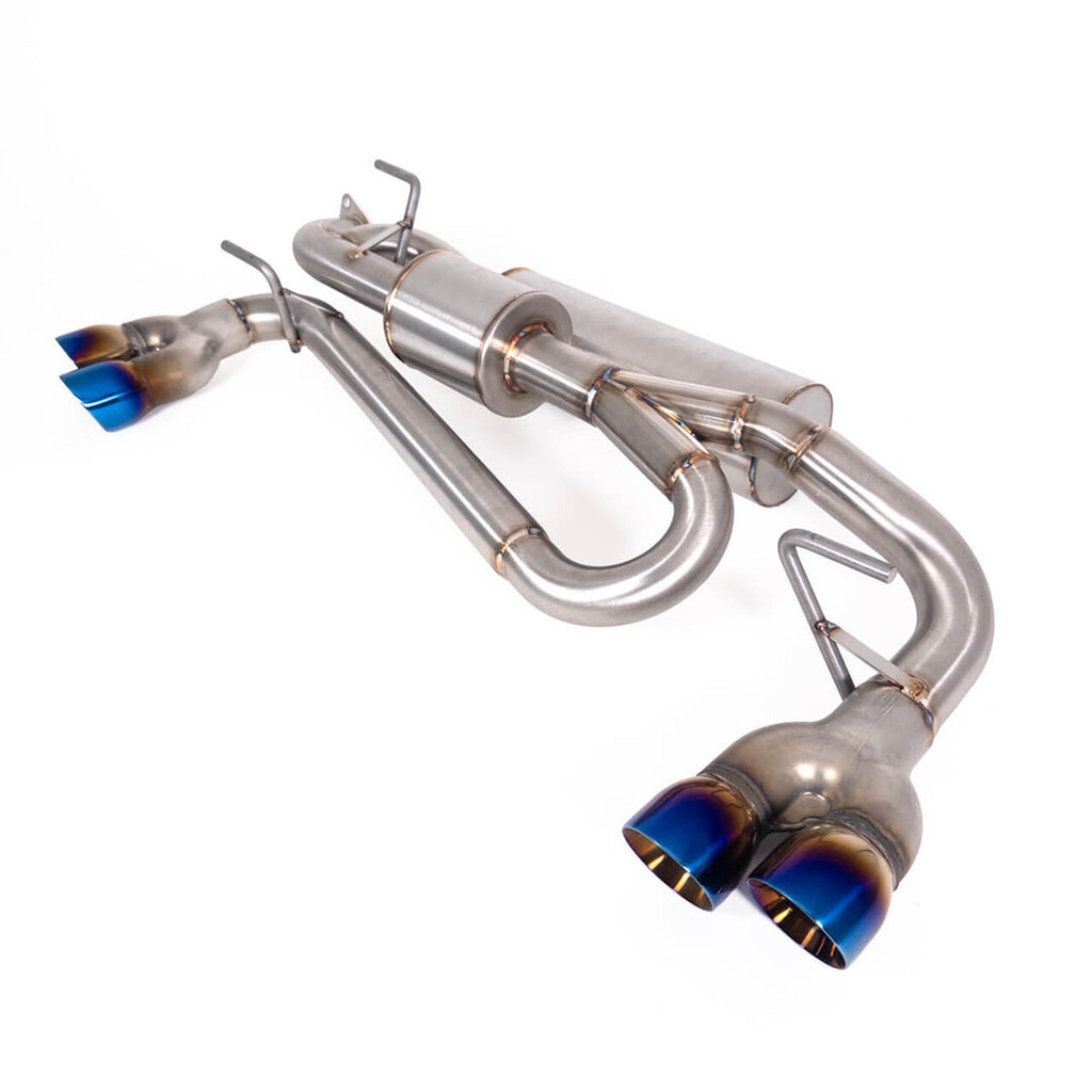 Nameless Performance Catback Exhaust - 2024+ Impreza RS - Quad Exit 2.5L Dual Chamber - Neochrome Tip (SUCB24IMW25-QUAD-5MU-30NEO-DC)