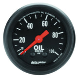 AutoMeter Z Series 52mm 0-100 PSI Mechanical Oil Pressure Gauge (2604)