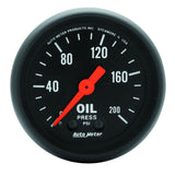 AutoMeter Z Series 52mm 0-200 PSI Mechanical Oil Pressure Gauge (2605)