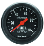 AutoMeter Z Series 52mm 0-100 PSI Mechanical Fuel Pressure Gauge (2612)