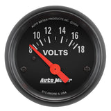 AutoMeter Z-Series 52mm 8-18 Volts Volmeter Gauge (2645)