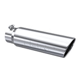 MBRP Exhaust Tip. 5in. O.D. Angled Rolled End. T304 Stainless Steel (T5124)