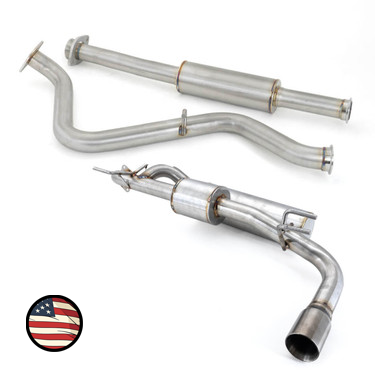 Nameless Performance Catback Exhaust - 2017-2023 Impreza Wagon - Dual Chamber with 5" Muffler - Single Exit - 3" Double Wall Tip (SUCB17IMP-5MU-3.0DW-2.0DC)
