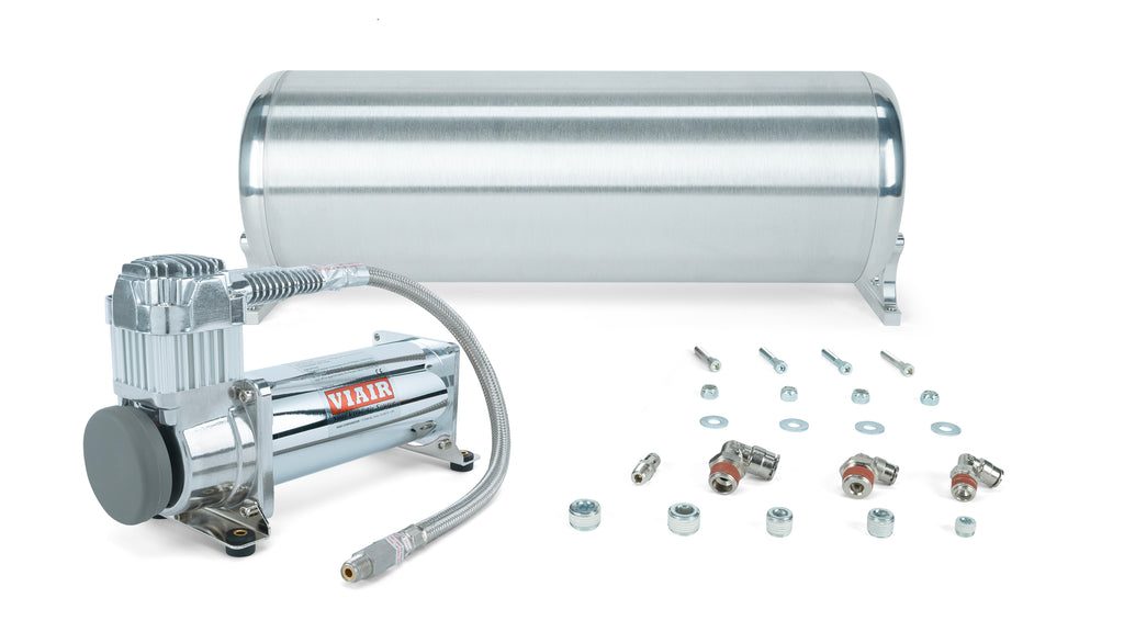 Air Lift Performance 18in FLO Tank w/ Viair 444c Compressor (Incl. Fittings & Tank Mounting Hardware) (27762)